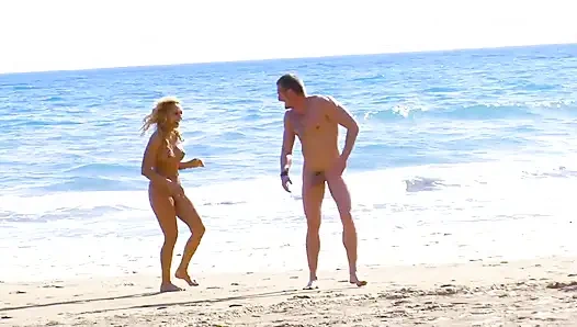 Sahilde kızıl fotoğraf çekimi, o kadar azdı ki sikilmek istedi