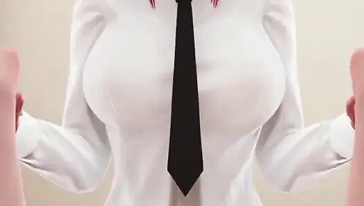 Makima Denji'yi domine ediyor ve sikiyor (elektrikli testereli adam)