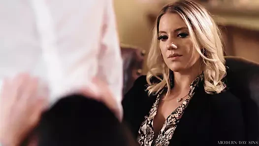 Modern zamanların günahları - lezbiyen gavat Candice dare azgın evli kadın Rayveness için eve istekli çalışan getiriyor