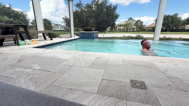 A little dip on the pool