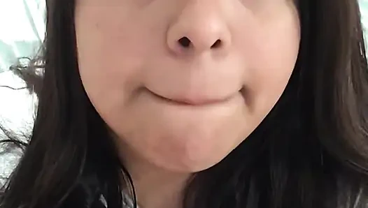 Horny Spanish BBW Slut on her knees pleads for attention from BBC Owner