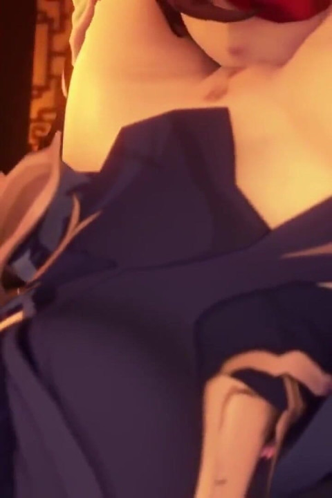 Raiden Shogun Ayaka Kokomi Ningguang Fischl Genshin Darbe Derlemesi 3D Dragk Hentai