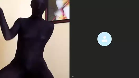 Siyah zentai - amatör