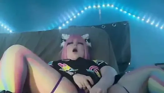 Seksi kedi yavrusu amcıkla oynuyor