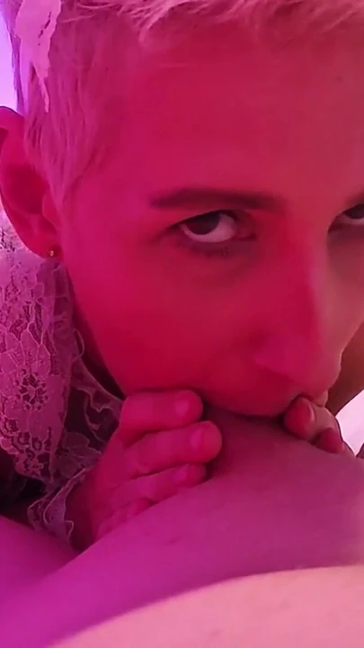 Extreme Small Chastity Cock Cage - Girl Licking Balls | Clip 2