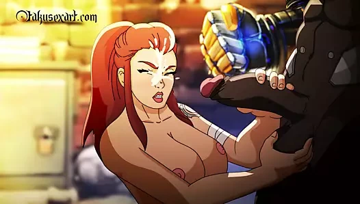Overwatch hentai handjob animasyon