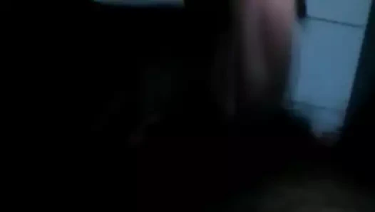 Eş footjob ve handjob ile ağ külotlu çorap