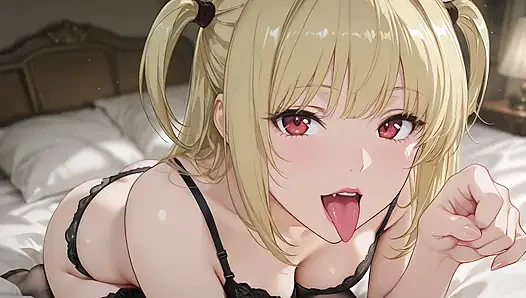 Misa Amane Hentai Cosplay. Lazy Wife Misa Amane Serves Herself for Dinner