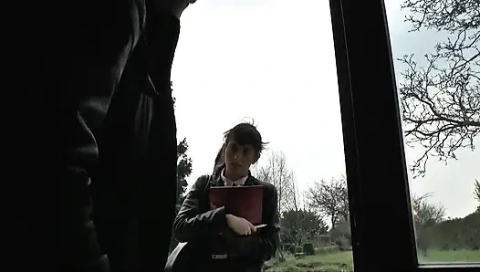 Fransız esmer düşerken evde sulu bir sakso çekiyor