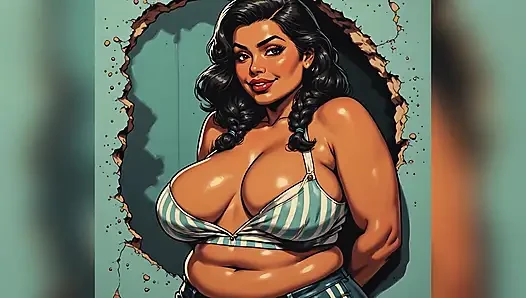 Tombul seksi kadın sanatı