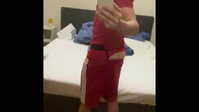 Soccer boy teasing and jerking. Bi guy Levi