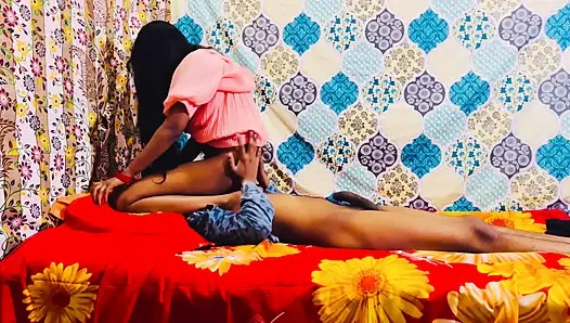 The girl came to her boyfriend's house to convince her but the boyfriend caught her and fucked her fast and made her scream