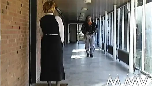 Sport lesson ends with hard flexible fuck and facial for horny student
