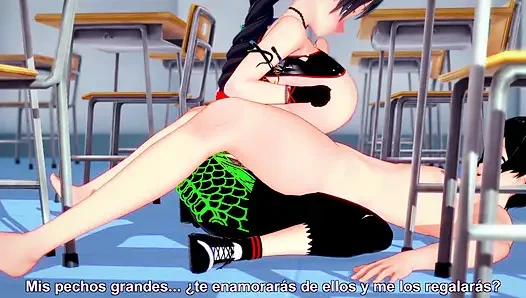 Royal Waifu: harika göğüslü kız öğrenci sınıfa hükmediyor - hentai