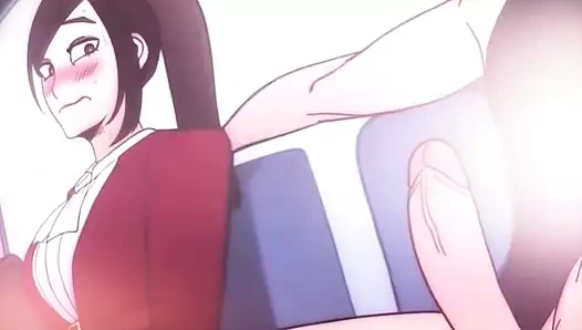 Sansürsüz hentai - otobüste herkesin içinde emiyor ve seks