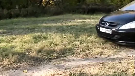 Lesbians milf hairy pussy licking fingering in the park