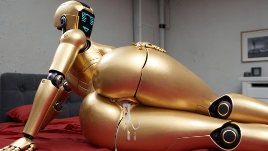 Altın tanrıça seks robotu büyük zenci yarağı tarafından sikiliyor bakış açısı yapay zeka pornosu