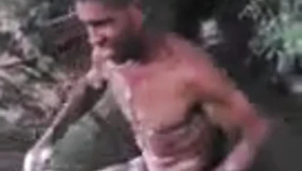 Cafucu tomando banho de rio
