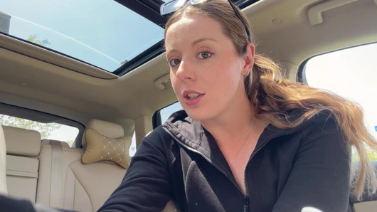 Arabamın arka koltuğunda pembe dildoyla mastürbasyon