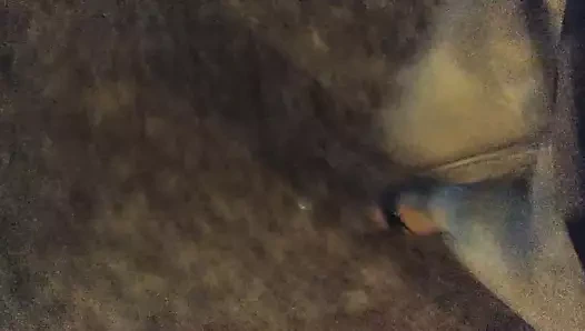 Halkın içinde katır üzerinde yürümek