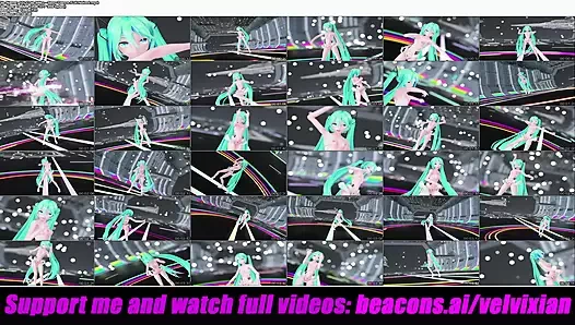 Sevimli miku - seksi dans tamamen çıplak (3 boyutlu hentai)
