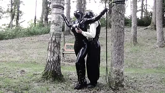 Garip güzellik - bahçe partisi sırasında lateks ve esaret