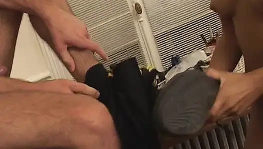 Petite blonde French babe gets a facial after hot fuck