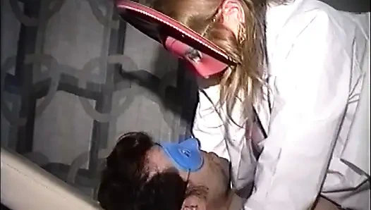 Masked milf loves big hairy cock in ass