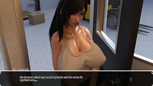 Büyük Memeli Tifa Bulut Çalışırken Barret'ın Büyük Zenci Yarağıyla Aldatıyor