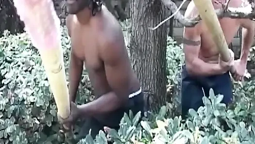 Olgun esmer orta yaşlı seksi kadın büyük zenci yarağı ve büyük oyuncaklar tarafından genişletiliyor