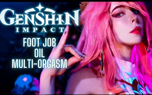 Удар Гэнсин: Yae Miko наслаждается многократным оргазмом и ногами - Mollyredwolf