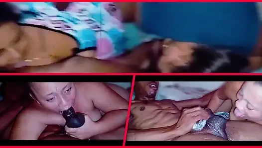 Üçlü gırtlak sikişinin üçlü görünümü