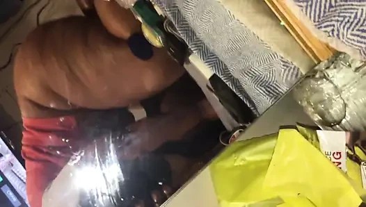 Getting my dick sucked while a dildo is in my asshole coming