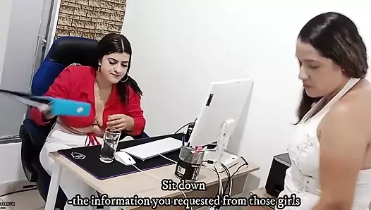 Güzel lezbiyen patron çalışanının amını yalıyor