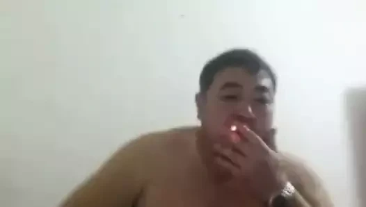 Sevimli Chinese tombul baba üzerinde kam