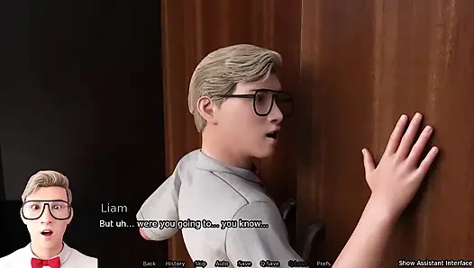 Üvey kız kardeş bir duvar deliği sürtük - seks robotu animasyonlu porno oyunu