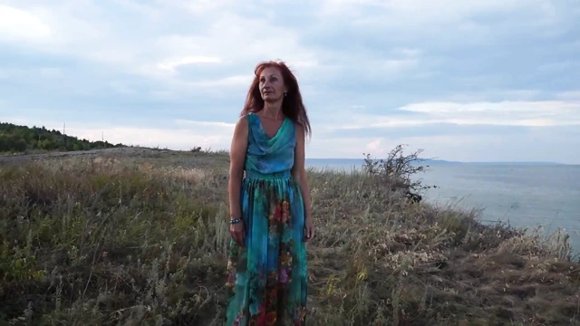 Volga marge in evening