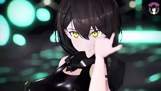 Kalın seks-android - ateşli dans + kademeli soyunma (3 boyutlu hentai)