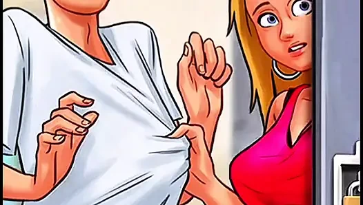 Roxxy erkek arkadaşı tarafından soyunma dolabının içinde heyecanlandı. (Summer Saga)