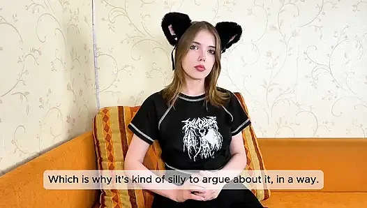 Kart okuması için alt kıza gitti - geleceğimin amında olduğunu söyledi