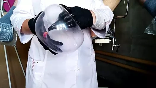 Tıbbi fetiş - hemşire ve prezervatif, vajina (hasta cumshot)