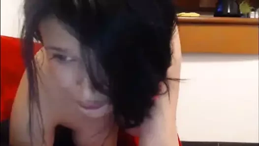 hermosa chica en la web