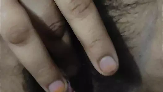 Desi bhabhi romancing her with a finger