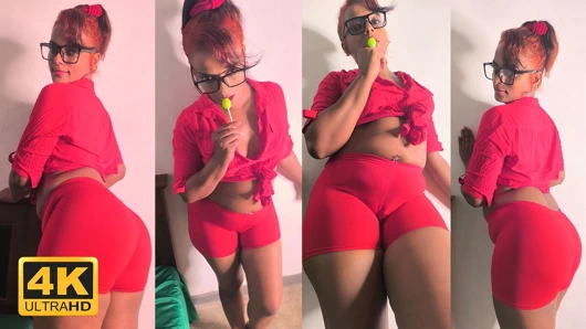 Red lady süper gündelik kıyafet denemesi çıplaklıkla