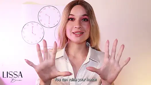 yeni yıl geri sayım ile İspanyol öğretmen