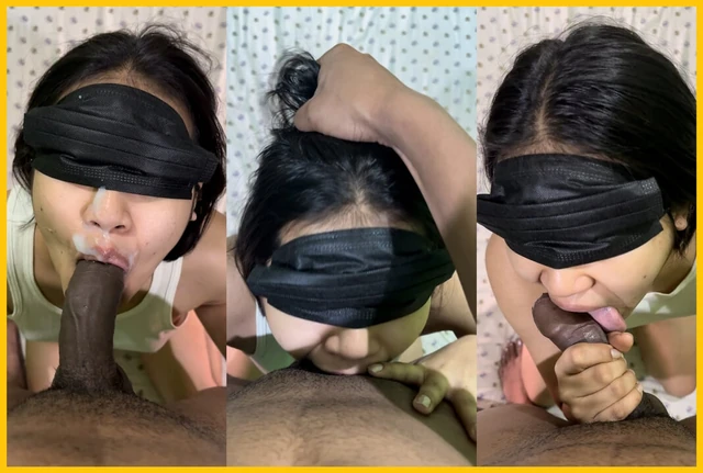 Симпатичная девушка сделала соседу глубокую глотку и камшот на лицо в качестве подарка на день рождения