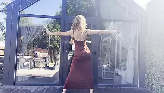 Jimnastikçiler açık havada