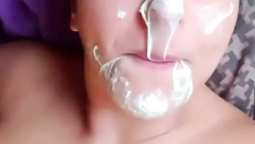 Sticky Bubblegum Facial - Nude POV - Bunny Looner