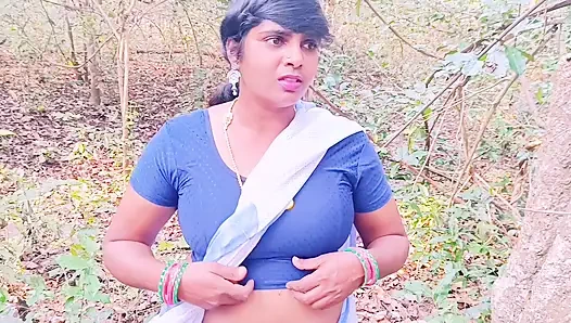Desi outdoor jungle jebanie. Macocha i pasierb hardcore ruchają się w lesie. Telugu brudne rozmowy.