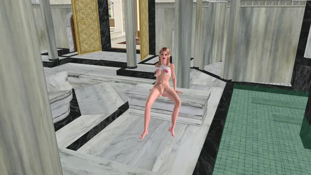 Büyük göğüslü transeksüel vahşi 3 boyutlu hentai'de meşaleyle mastürbasyon yapıyor